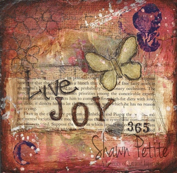 6x6 print of original-  Live Joy 365