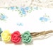 50% OFF - Rosebud - Flower Bobby Pin Set - Whimsy - Whimsical - Bridesmaid - Flower girl