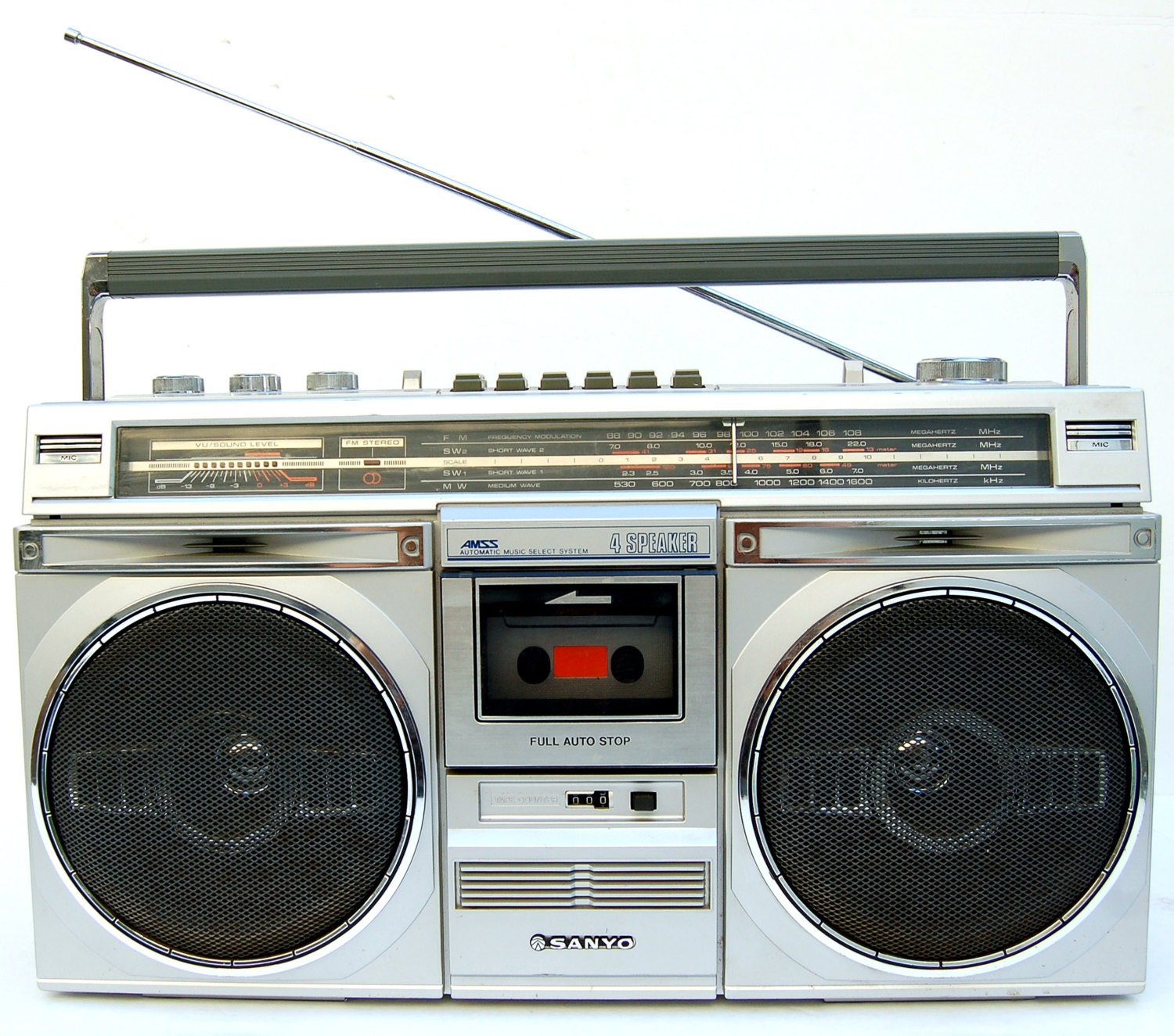 1980s Old School SANYO Boombox Ghettoblaster by joevintage on Etsy