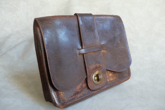 Vintage postman leather mail bag by yvonnekutz on Etsy