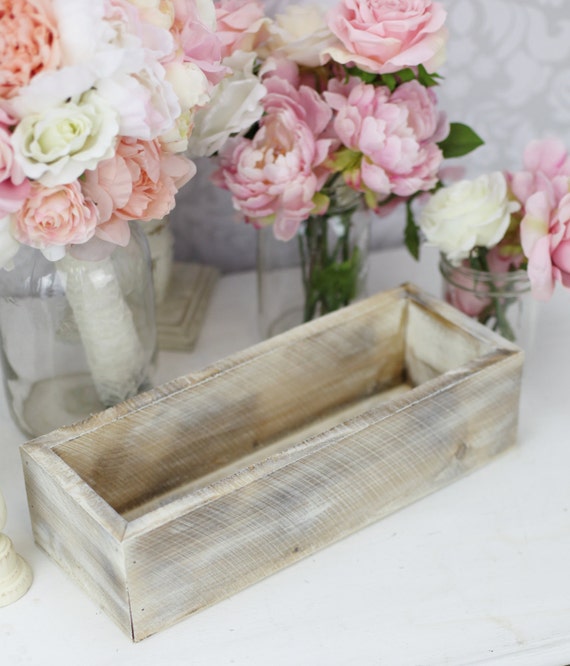 Distressed Barn Wood Style Rustic Planter Vase Box (item P10226) by braggingbags