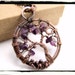 003 Purple Amethyst Sled Tree of Life Wire Wrapped Pendant Antique Copper