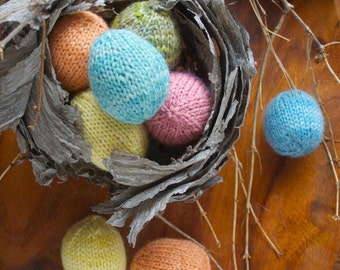 Knitting Pattern - Spring Easter Eggs - DIY Easter Decoration  - PDF download