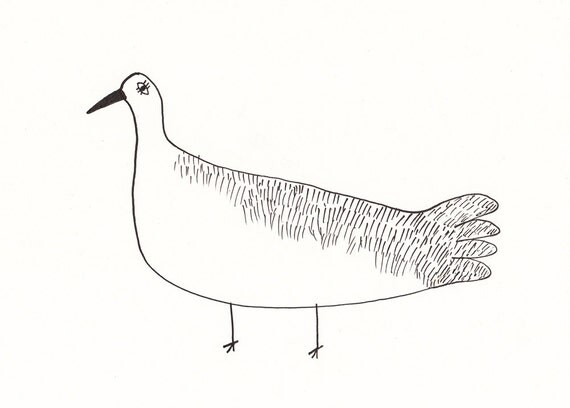 Nice goose / ORIGINAL ILLUSTRATION / ink drawing