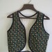 SALE 1970s boho hippie black CALICO floral VEST