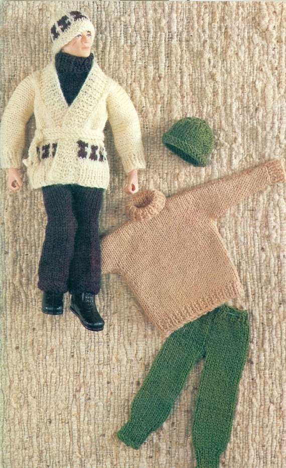 Doll Clothes Knitting Pattern For Male Boy Action Figure Doll