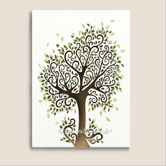 Simple Nature Inspired Prints modern nature inspired summer tree 5 x 7 print green Simple Nature Inspired Prints modern nature inspired summer tree 5 x 7 print green