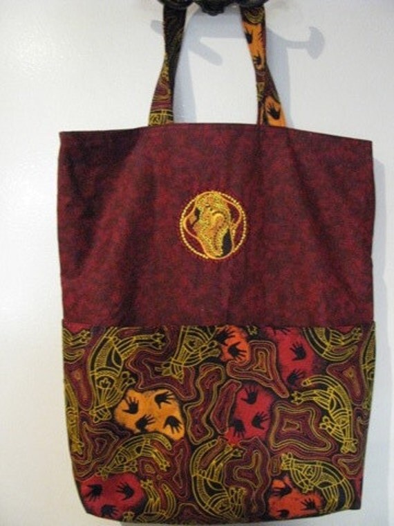 Australian Aboriginal Style Tote Bag Shopping Bag Reusable