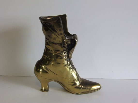 Vintage Brass Boot by NimblesNook on Etsy