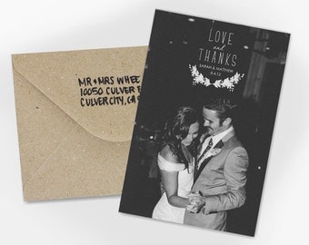 Wedding Thank You Card: Love and Thanks