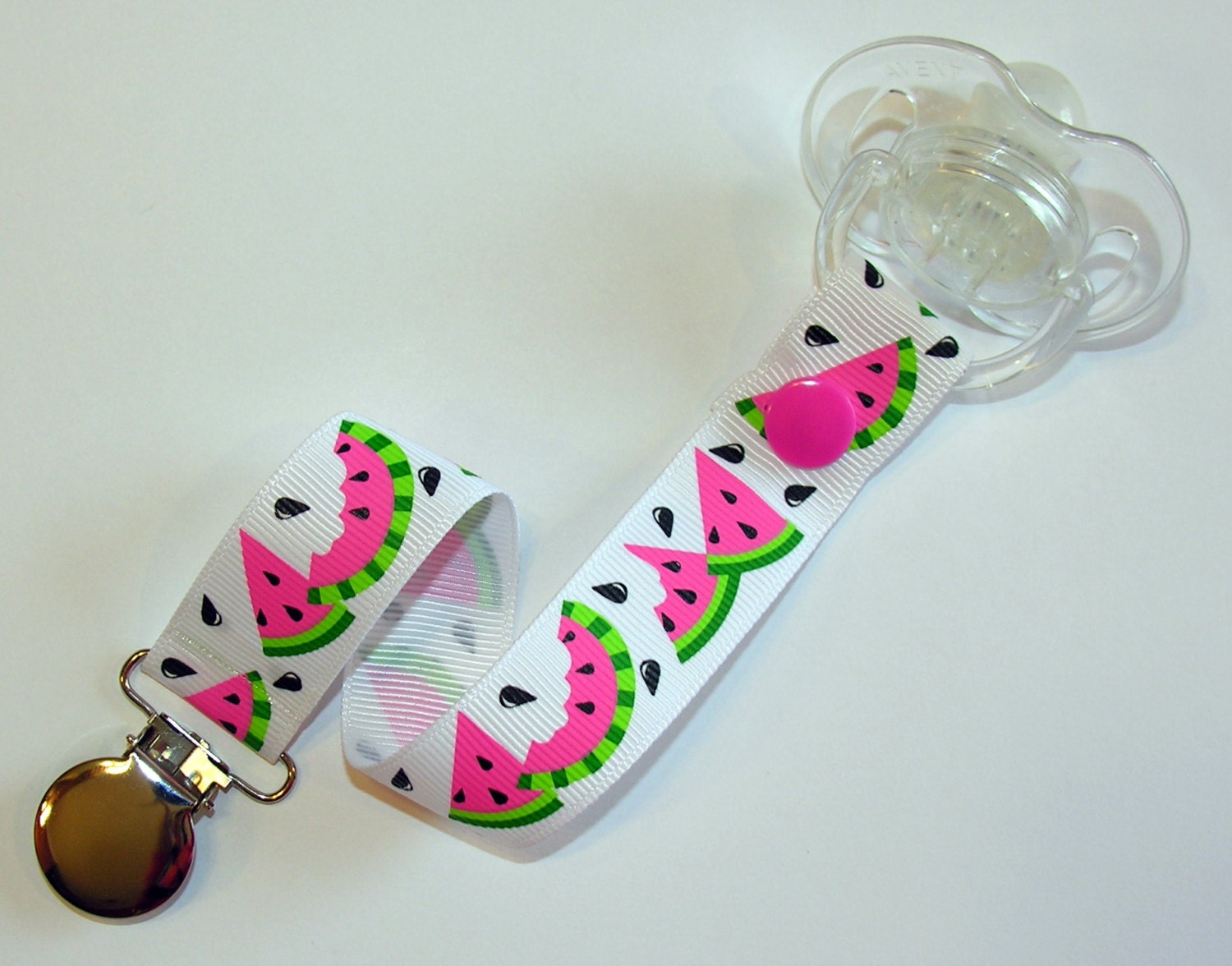 Watermelon Pacifier Clip Soothie Holder