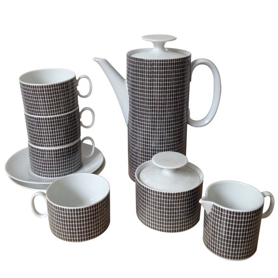 Beautiful coffee tea service set Thomas Germany Onyx Grey