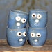 Teacup Set in Autumn Cobalt Sky Blue. Teatime 4 Piece Serving Set.