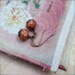 Small Drop Earrings Rustic Speckled Red and Gold Picasso Finish