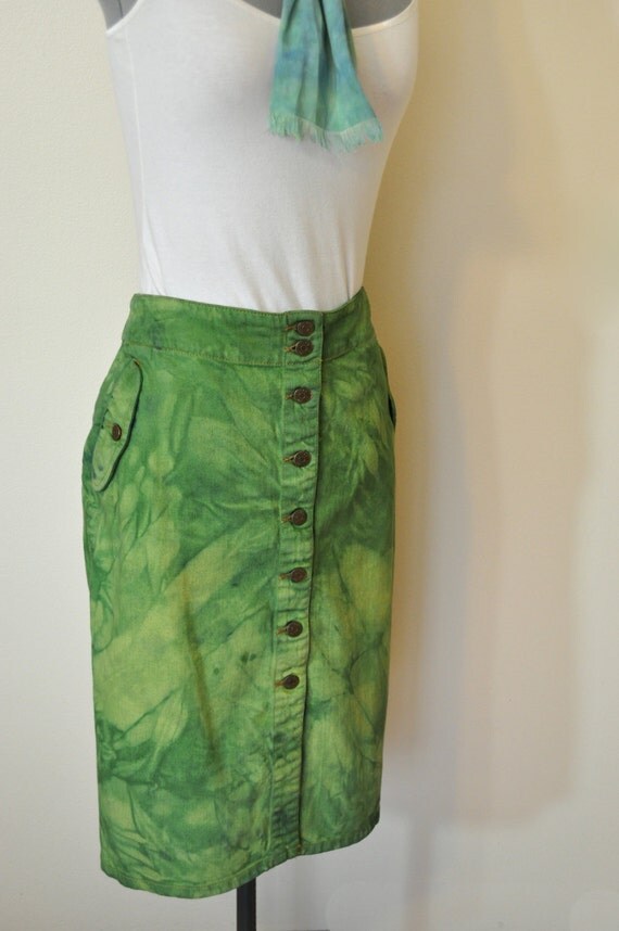 Green Jean Skirt 96