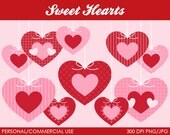 Sweet Hearts Clipart - Digital Clip Art Graphics for Personal or Commercial Use Il_170x135