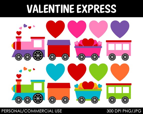 Valentine Express Clipart - Digital Clip Art Graphics for Personal or Commercial Use Il_570xn