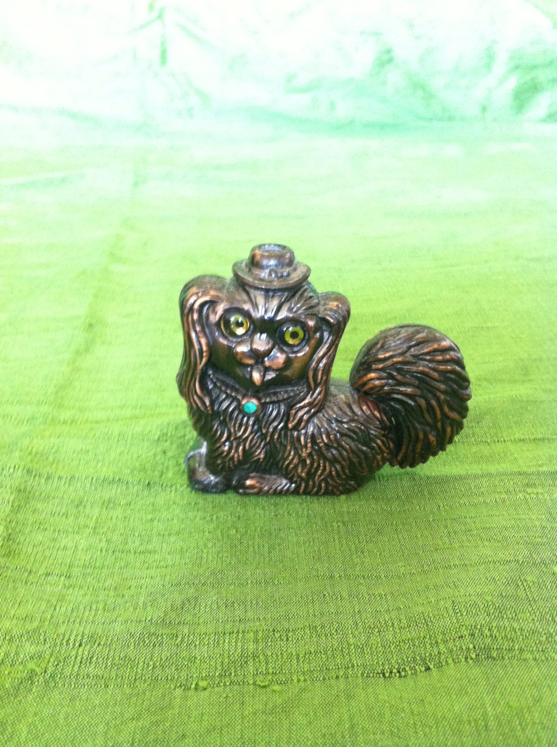 Vintage Copper Lighter Dog Figurine by faithbrady on Etsy