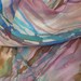 Lavendel, purple, brown, blue abstract hand painted silk scarf, Magic abstract silkscarf with healing energy by SingingScarves, Estonia
