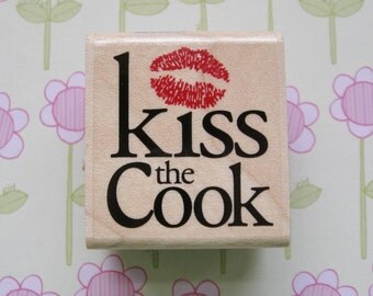 Kiss the Cook - Stampabilities Rubber Stamp