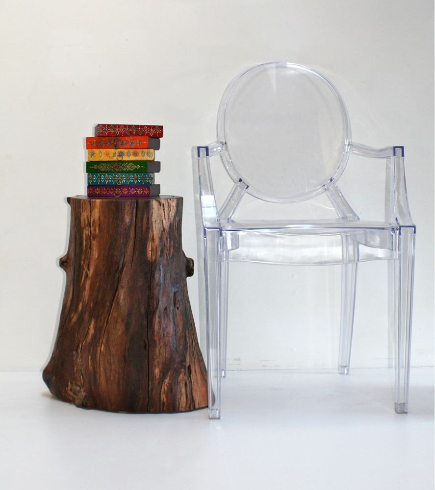 Walnut Tree Stump End Table Side Table Nightstand Furniture