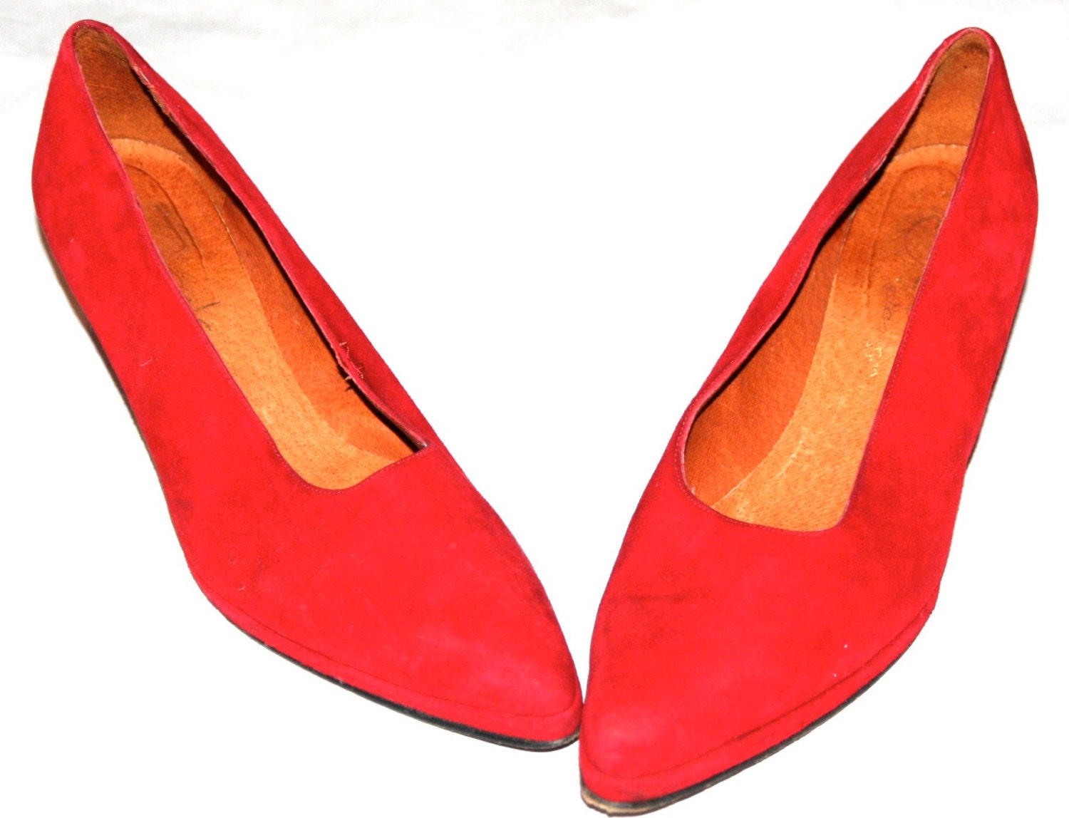 red vintage pumps