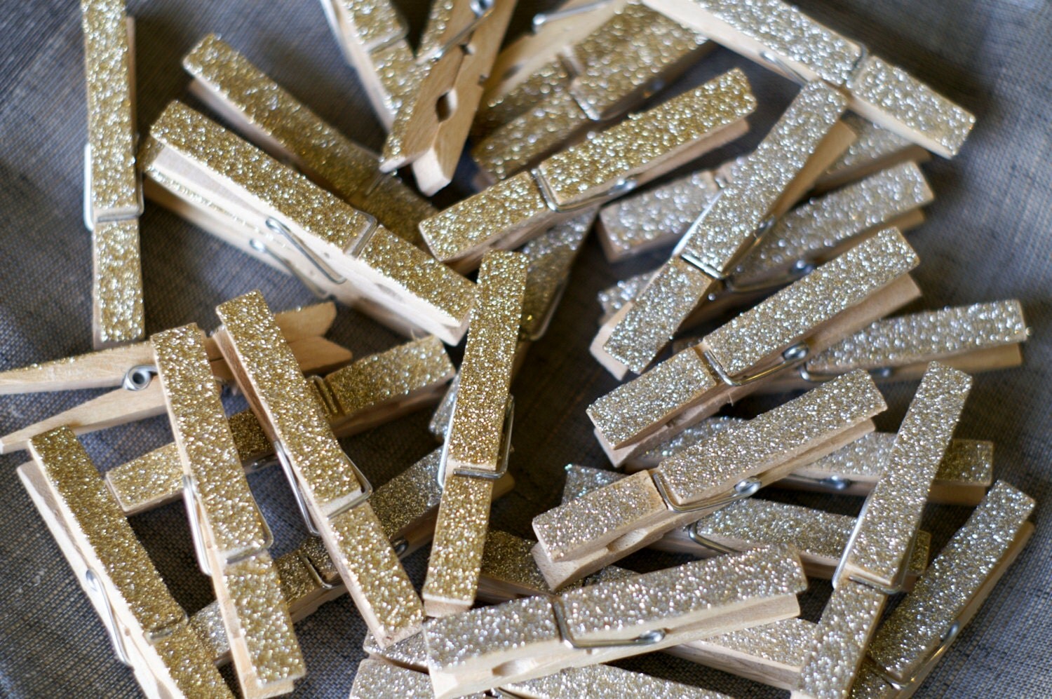 Gold Glitter Clothespins clothes pins Decorations for