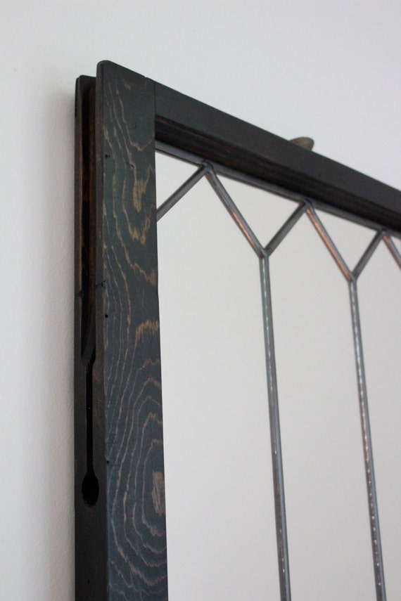 Leaded Mirror in Reclaimed Window Sash Handmade Wall Mirror