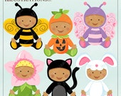 Baby In Costume V1 - Dark Skin - Cute Digital Clipart for Card Design, Scrapbooking, and Web Design Il_170x135