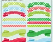 Candy Christmas Banners Digital Clipart for Card Design, Scrapbooking, and Web Design, Christmas Clipart, Banner Il_170x135