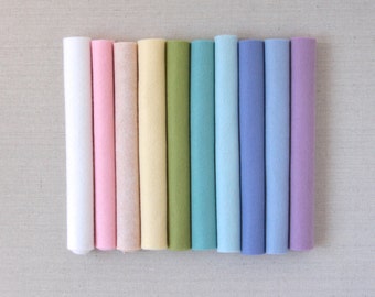 Gingermelon // Wool Felt for Pattern // Benzie Guest Curator // Merino Felt, Doll DIY Felt Kit, Pastel Colors, Merino Felt Blend, Wool Felt