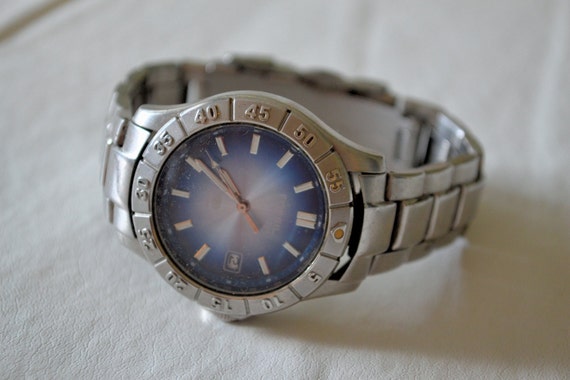 Mens Fossil Watch blue face AM3725 used