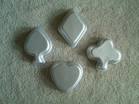 Suits Card Tins Playing Baking corvette cake Mold 3d SLAM pans cake Shipping  pans Worldwide