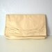 Leather clutch braided / envelope / neutral cream / oversized