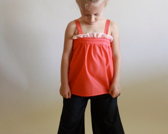 sugar ruffle tank top / pdf pattern sz toddler 12m to girls 14/16 / instant download