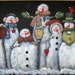 Tole Painting Pattern, Glacier Men or Snowmen, Group of Snowmen, White Snowmen, Instructional Pattern, Five White Snowmen, Winter Scene, DYI