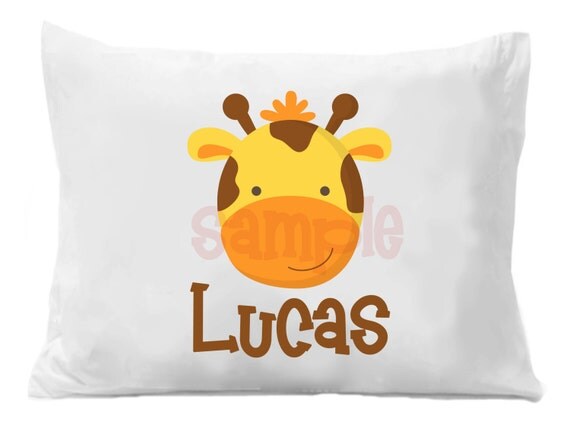 Giraffe Pillow Case Personalized Boys or Girls Il_570xn