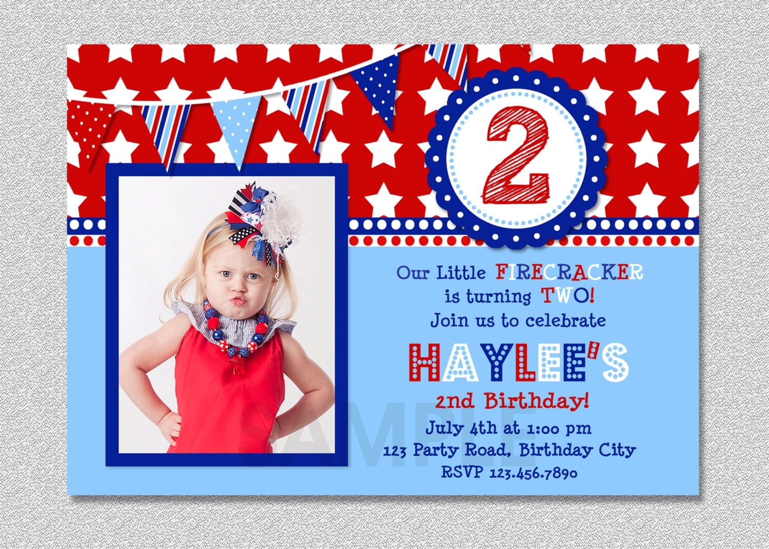 4Th Of July Birthday Invitations 2