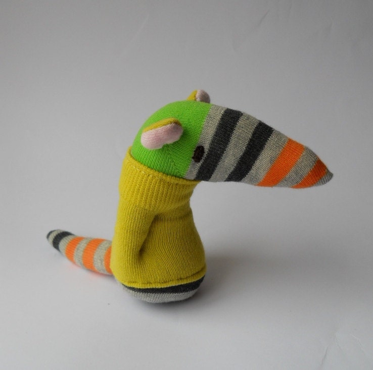 toy stuffed animal rat sock animal sock by TreacherCreatures
