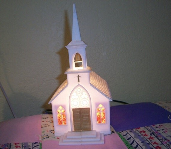 vintage noma lighted christmas church in original box vintage noma lighted christmas church in original box