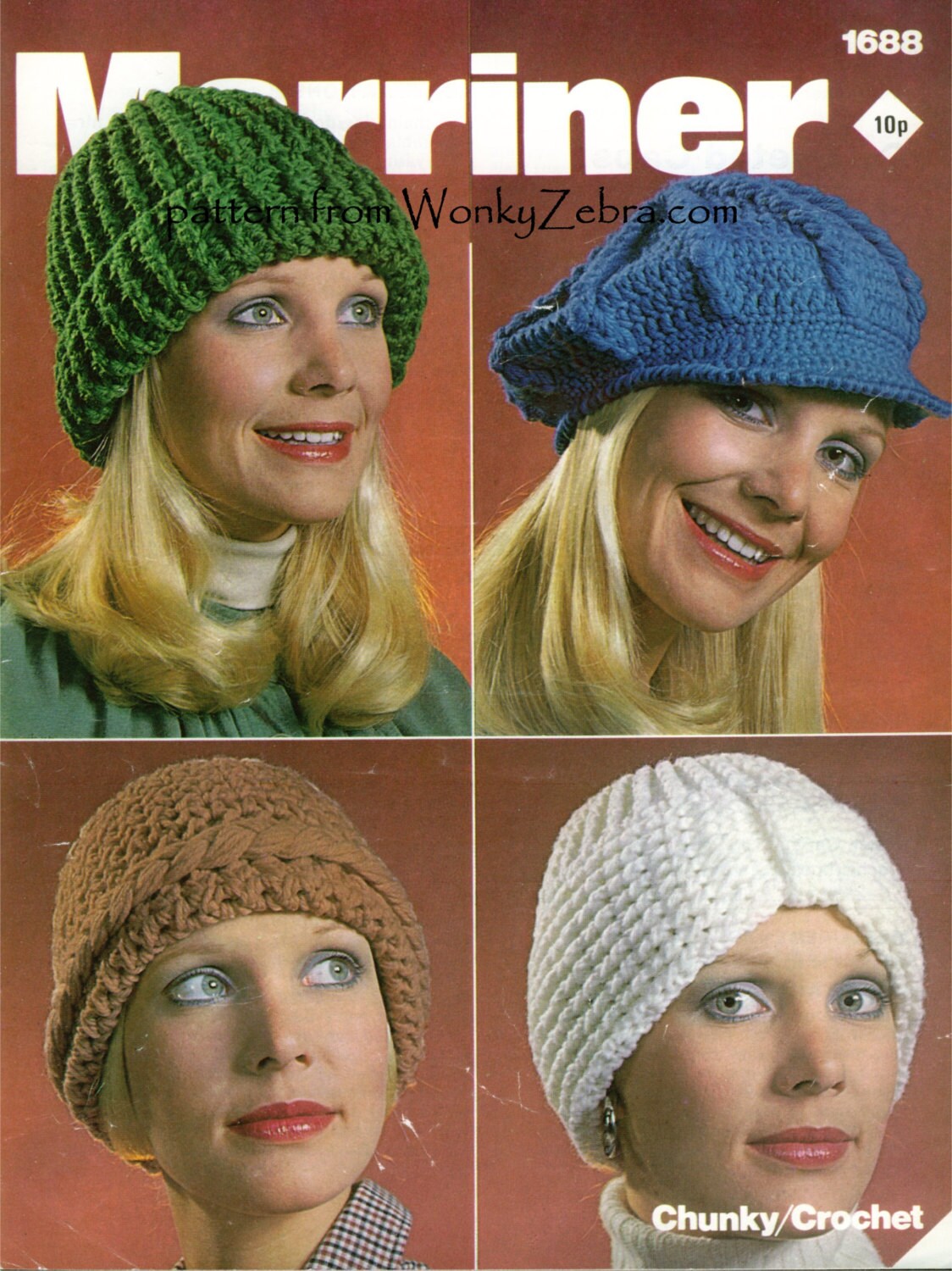 Vintage Crochet Pattern 155 PDF Vintage Crochet Hats from