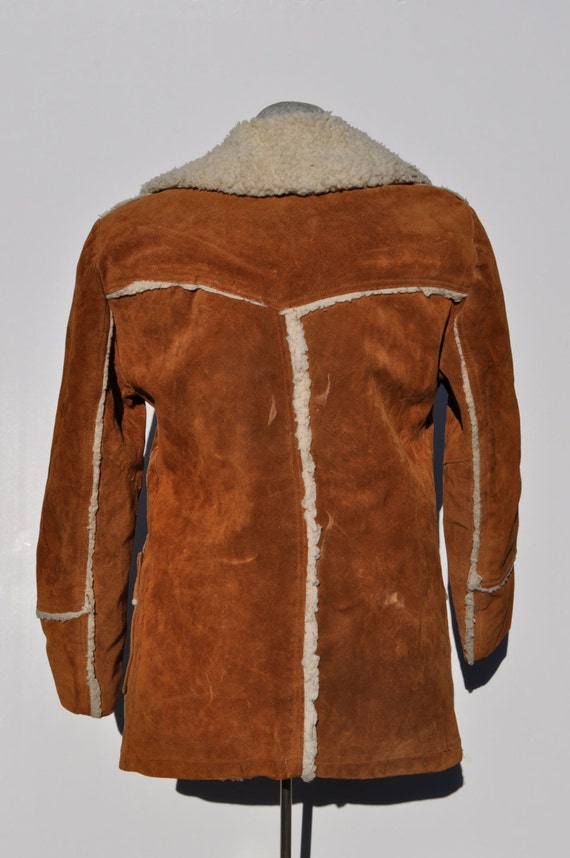 vintage suede leather jacket mens ranch coat western rancher