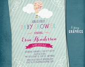 Hot Air Balloon. Sweet Baby / Bridal Shower Invite by Tipsy Graphics Il_170x135
