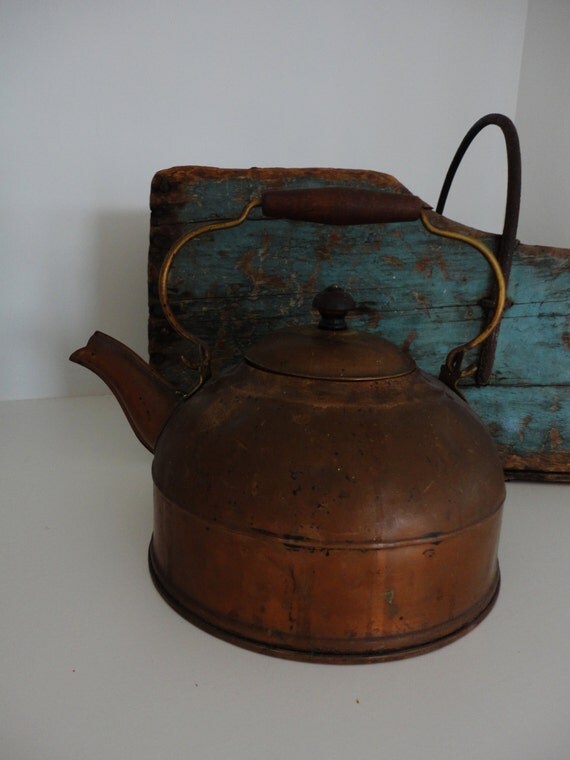 Vintage Antique Copper Tea Pot