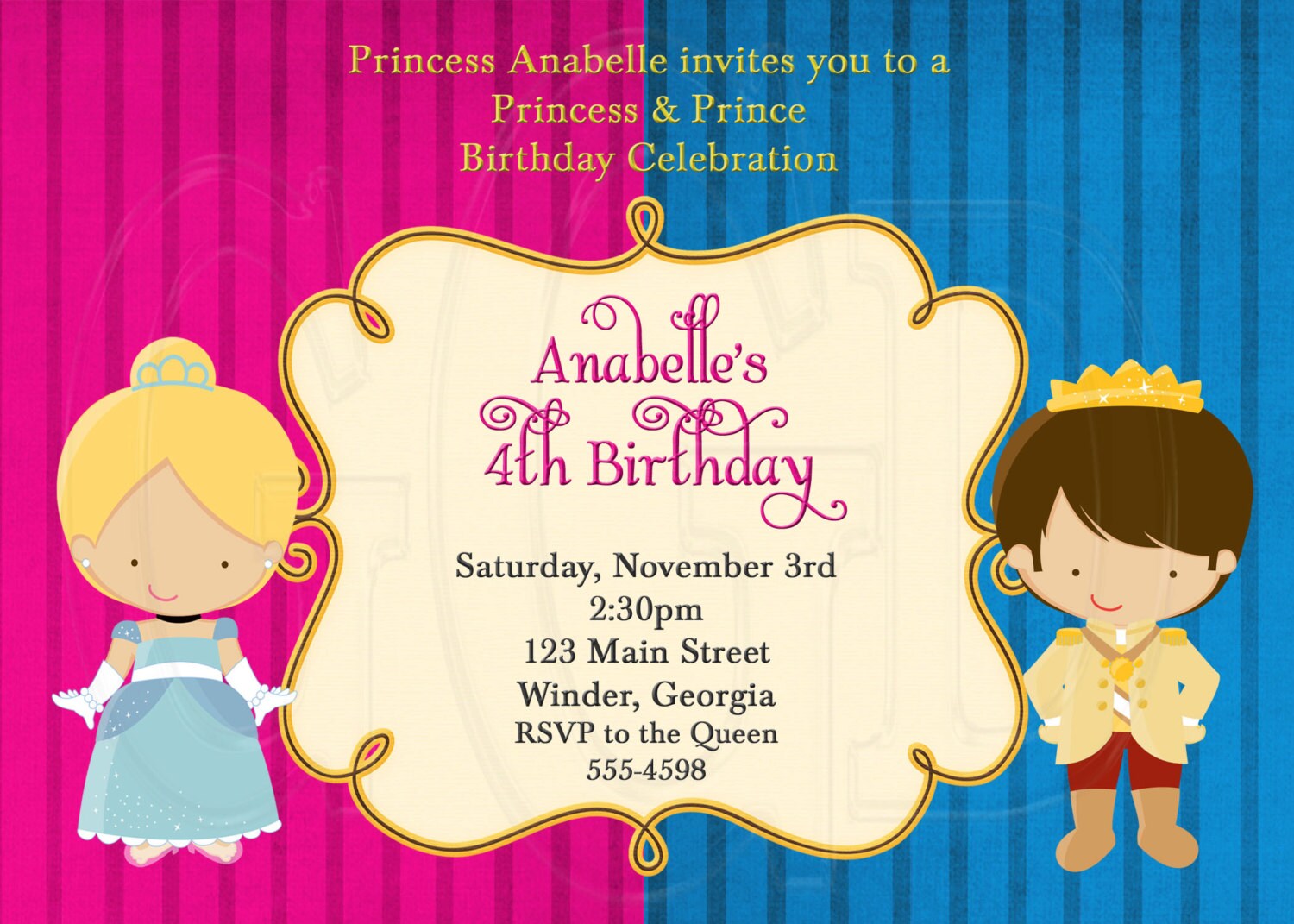 Prince And Princess Invitations 6