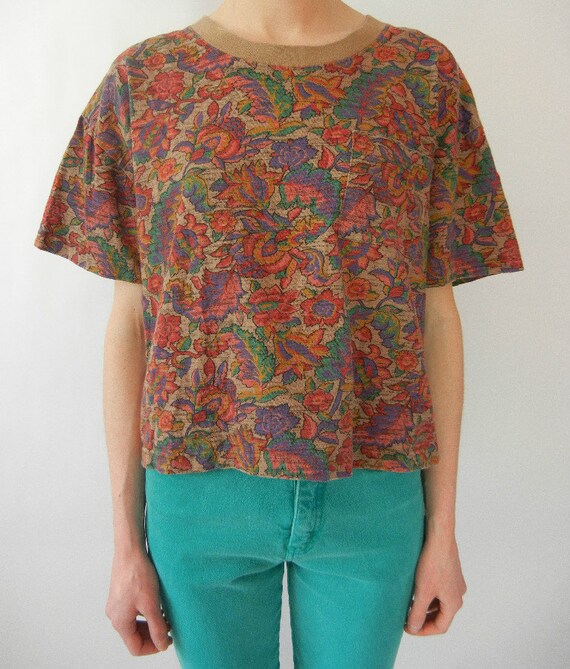 floral oversized top