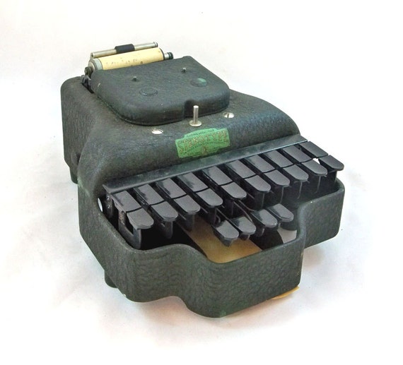 MidCentury Stenograph Machine with Original Carrying Case