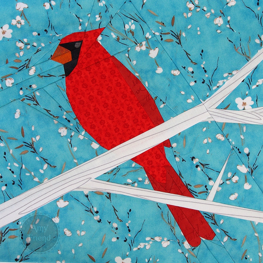 Cardinal Paper Pieced Pattern