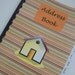 Address Book Spiral Notebook, Brown with Green, Orange, Red, and Brown Stripes Cover, Address Book
