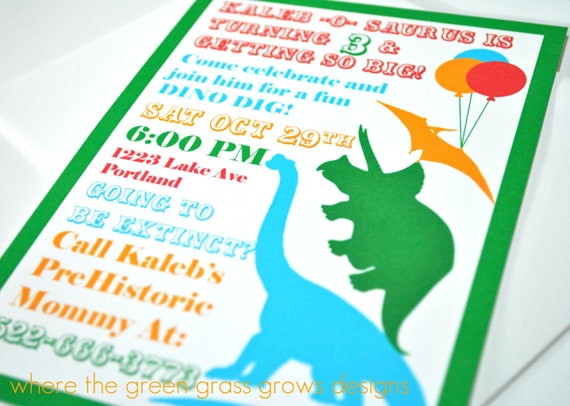 Dinosaur Invitation